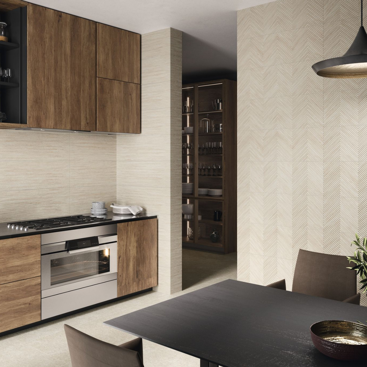 Baldocer Cerámica Larchwood Zig Maple Houtlook Wandtegel 30x90cm